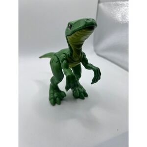 Fisher-Price Imaginext Green Raptor Dinosaur Posable Action Figure Jurassic Park